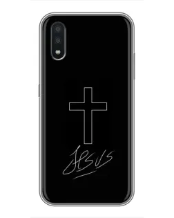 Чехол для Samsung Galaxy A01 Core с картинкой «Графический крест Jesus»