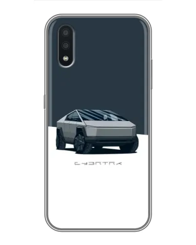Чехол для Samsung Galaxy A01 Core с картинкой «Серебристый Cybertruck Tesla»