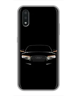 Чехол для Samsung Galaxy A01 Core с картинкой «Audi — ночной контур»