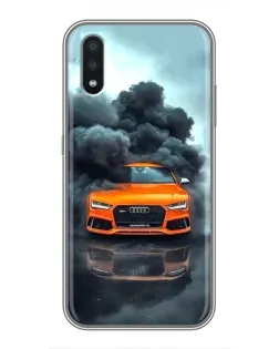 Чехол для Samsung Galaxy A01 Core с картинкой «Audi в облаках дыма»