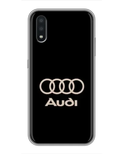 Чехол для Samsung Galaxy A01 Core с картинкой «Audi — золотой логотип»