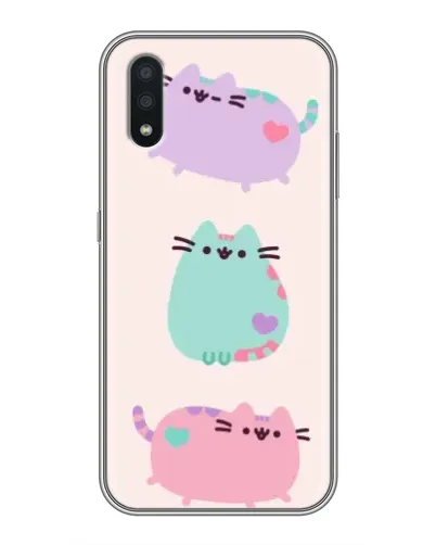 Чехол для Samsung Galaxy A01 Core с картинкой «Pusheen трио»