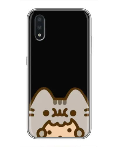 Чехол для Samsung Galaxy A01 Core с картинкой «Пушин на черном»
