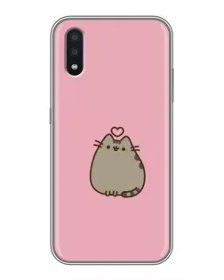 Чехол для Samsung Galaxy A01 Core с картинкой «Pusheen сердце»