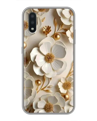 Чехол для Samsung Galaxy A01 Core с картинкой «Белие бумажние  цвети»