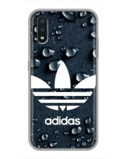 Чехол для Samsung Galaxy A01 с картинкой «Adidas Trefoil Blue»