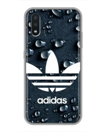 Чехол для Samsung Galaxy A01 с картинкой «Adidas Trefoil Blue»