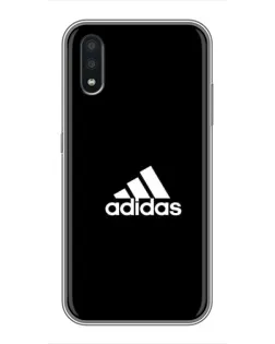 Чехол для Samsung Galaxy A01 с картинкой «Черная классика Adidas»