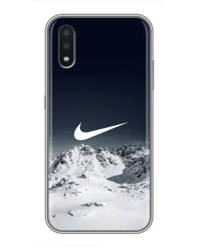 Чехол для Samsung Galaxy A01 с картинкой «Nike — зимние горы» Чехол для Samsung Galaxy A01 с картинкой «Nike — зимние горы»