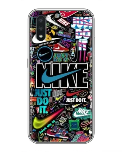 Чехол для Samsung Galaxy A01 с картинкой «Яркий коллаж Nike» Чехол для Samsung Galaxy A01 с картинкой «Яркий коллаж Nike»