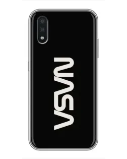 Чехол для Samsung Galaxy A01 с картинкой «NASA — вертикальный логотип»