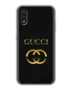 Чехол для Samsung Galaxy A01 с картинкой «Золотой логотип Gucci»