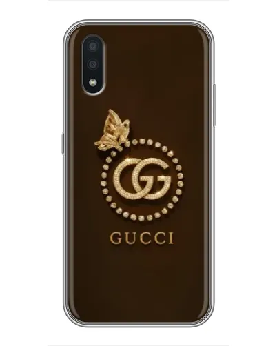 Чехол для Samsung Galaxy A01 с картинкой «Gucci — золотая бабочка»