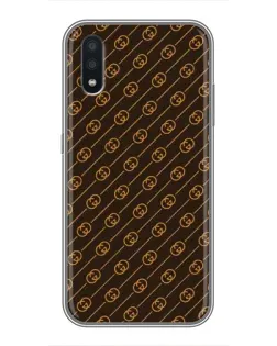 Чехол для Samsung Galaxy A01 с картинкой «Gucci — золотые диагонали»