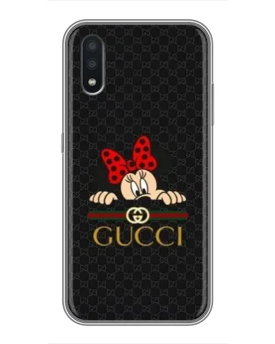 Чехол для Samsung Galaxy A01 с картинкой «Минни Маус Gucci — черный»