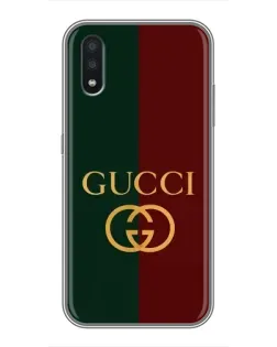 Чехол для Samsung Galaxy A01 с картинкой «Gucci — темно-зеленый градиент»