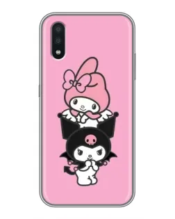 Чехол для Samsung Galaxy A01 с картинкой «My Melody и Kuromi» Чехол для Samsung Galaxy A01 с картинкой «My Melody и Kuromi»