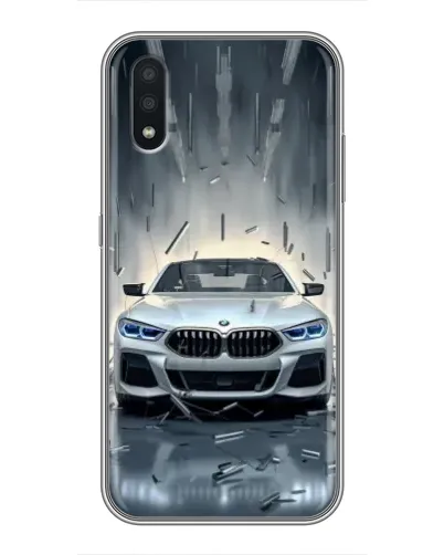 Чехол для Samsung Galaxy A01 с картинкой «BMW в свете фар» Чехол для Samsung Galaxy A01 с картинкой «BMW в свете фар»