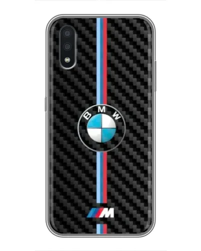 Чехол для Samsung Galaxy A01 с картинкой «Эмблема BMW и карбон» Чехол для Samsung Galaxy A01 с картинкой «Эмблема BMW и карбон»