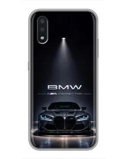 Чехол для Samsung Galaxy A01 с картинкой «BMW сквозь ночной город» Чехол для Samsung Galaxy A01 с картинкой «BMW сквозь ночной город»