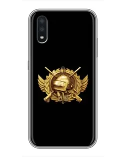 Чехол для Samsung Galaxy A01 с картинкой «PUBG — оранжевый градиент»
