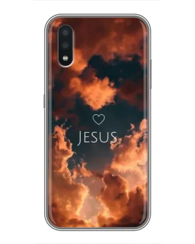 Чехол для Samsung Galaxy A01 с картинкой «Сияние Имени Jesus»