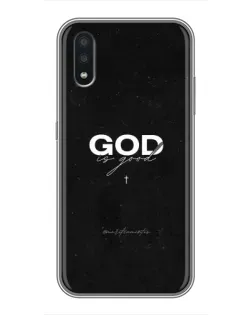 Чехол для Samsung Galaxy A01 с картинкой «GOD — Бог над всем»