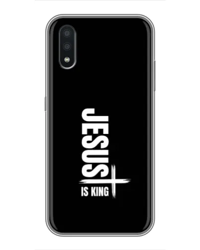 Чехол для Samsung Galaxy A01 с картинкой «Вертикаль веры Jesus»