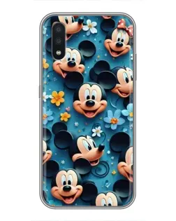 Чехол для Samsung Galaxy A01 с картинкой «Паттерн Микки и Минни»