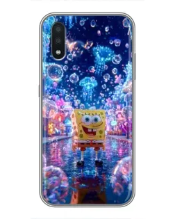Чехол для Samsung Galaxy A01 с картинкой «Неоновый океан»