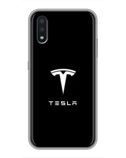 Чохол для Samsung Galaxy A01 з картинкою «Tesla White Logo» Чохол для Samsung Galaxy A01 з картинкою «Tesla White Logo»