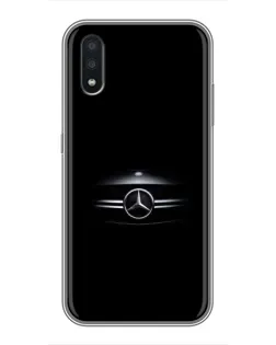 Чехол для Samsung Galaxy A01 с картинкой «Mercedes — абстрактные линии»