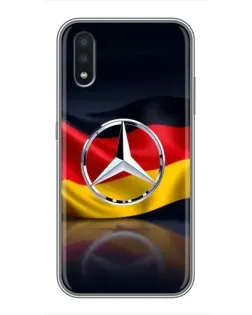 Чехол для Samsung Galaxy A01 с картинкой «Mercedes — флаг Германии»