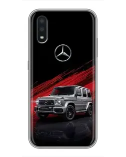 Чехол для Samsung Galaxy A01 с картинкой «Mercedes G-Class красный»