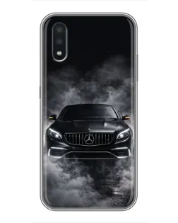 Чехол для Samsung Galaxy A01 с картинкой «Mercedes в дыму»