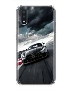 Чехол для Samsung Galaxy A01 с картинкой «Гоночный Mercedes AMG»