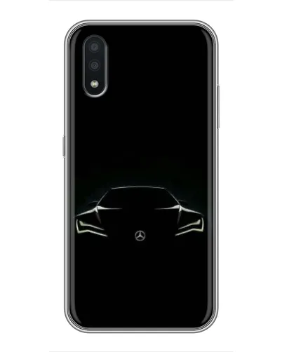 Чехол для Samsung Galaxy A01 с картинкой «Mercedes — силуэт авто» Чехол для Samsung Galaxy A01 с картинкой «Mercedes — силуэт авто»