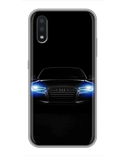 Чехол для Samsung Galaxy A01 с картинкой «Audi в неоне»