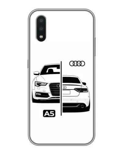 Чехол для Samsung Galaxy A01 с картинкой «Audi — контрастный дизайн»