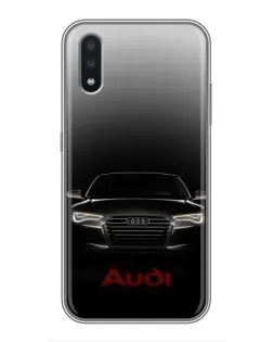 Чехол для Samsung Galaxy A01 с картинкой «Audi — градиентный контур»