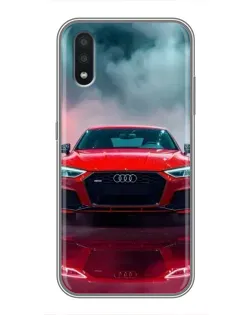 Чехол для Samsung Galaxy A01 с картинкой «Audi RS — красный стиль»
