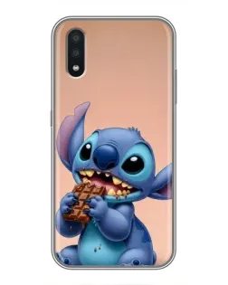Чехол для Samsung Galaxy A01 с картинкой «Стич ест шоколад»