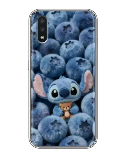 Чехол для Samsung Galaxy A01 с картинкой «Стич и голубика»