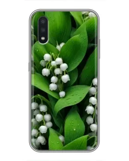 Чехол для Samsung Galaxy A01 с картинкой «Ландыши в зелени»