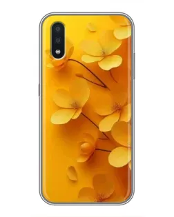 Чехол для Samsung Galaxy A01 с картинкой «Золотые лепестки»
