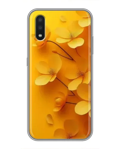 Чехол для Samsung Galaxy A01 с картинкой «Золотые лепестки»