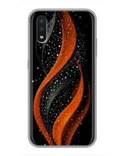 Чехол для Samsung Galaxy A01 с картинкой «Огненная звездная волна»