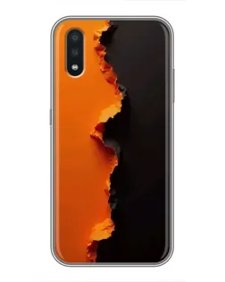 Чехол для Samsung Galaxy A01 с картинкой «Оранжевый разлом»
