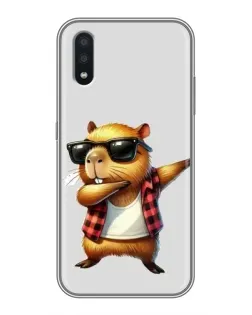 Чехол для Samsung Galaxy A01 с картинкой «Капибара рэпер даб»
