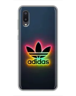 Чехол для Samsung Galaxy A02 с картинкой «Неоновый Adidas» Чехол для Samsung Galaxy A02 с картинкой «Неоновый Adidas»